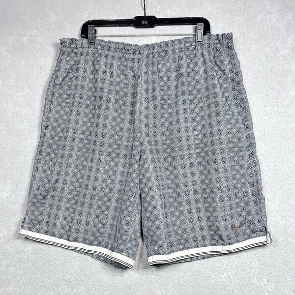 VTG Nike Andre Agassi Shorts Men’s Large Geometric Black White Tennis Running